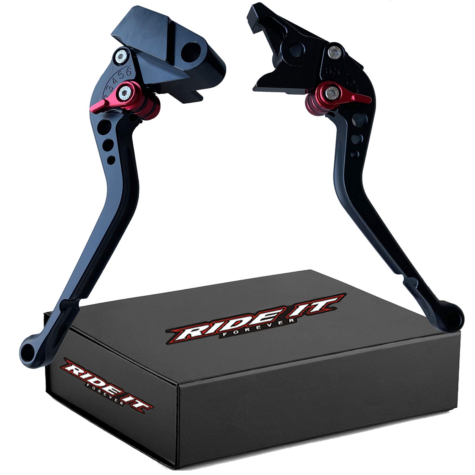 Amazon.co.jp: [Billet Lever] Lever Set Black/Red R-Type KLE250